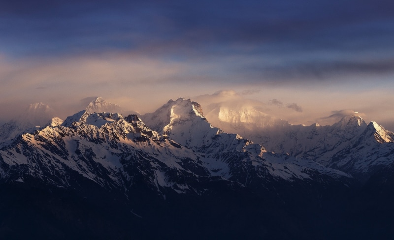 idyllic, 1080P, mountains, mountain range, Nepal, cold temperature, mist, snowcapped mountain, beauty in nature, sky, winter, non-urban scene, snow, scenics - nature