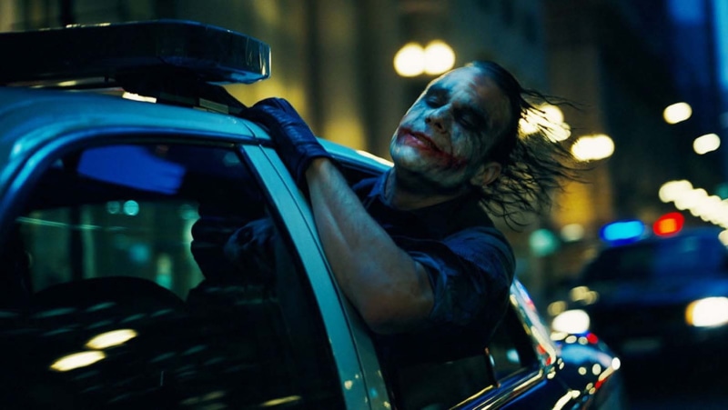 city street, mode of transportation, night, illuminated, one person, city, driving, city life, traffic, outdoors, 720P, Heath Ledger, transportation, street