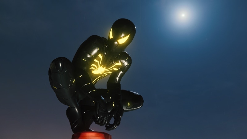 indoors, love, nature, arts culture and entertainment, 2018 games, copy space, blue background, gold colored, 4K, positive emotion, spiderman ps4, spiderman