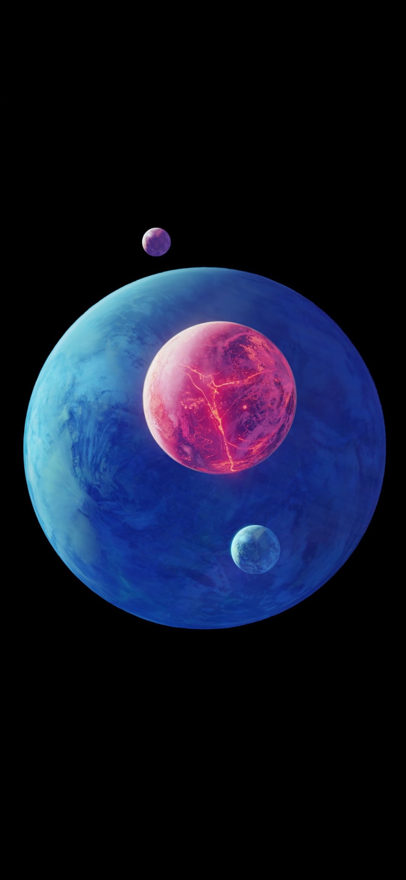 vertical, space, planet, amoled, dark, 1080P