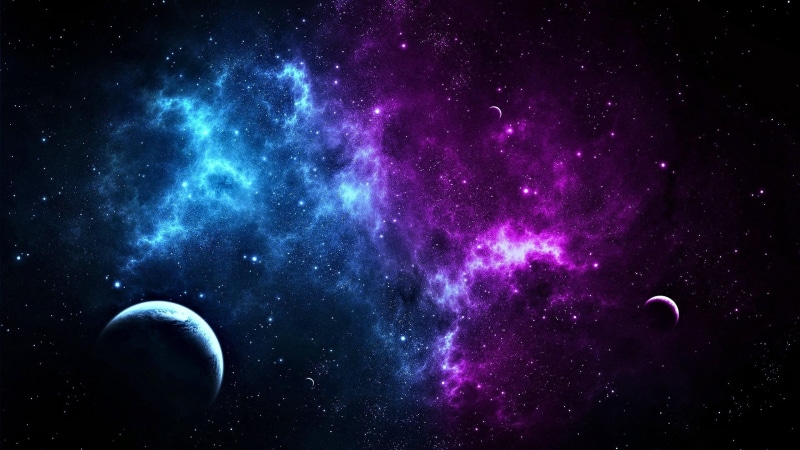 stars, glow, space art, starry, galaxy, colors, planets, 4K, nebula, universe