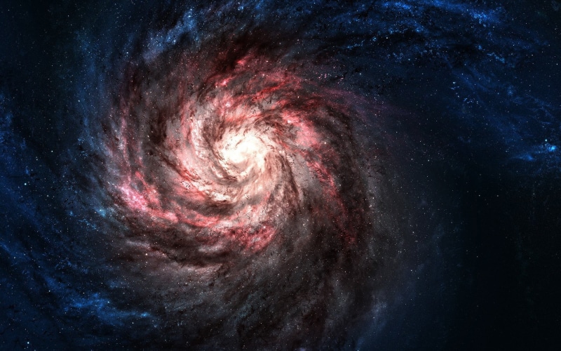 universe, beauty in nature, clouds, spiral galaxy, cosmic, milky way, space, star, digital art, red, astronomy, sky, stars, backgrounds, nature, scenics - nature
