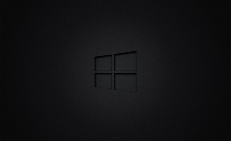Windows 10, black, 2K, Windows