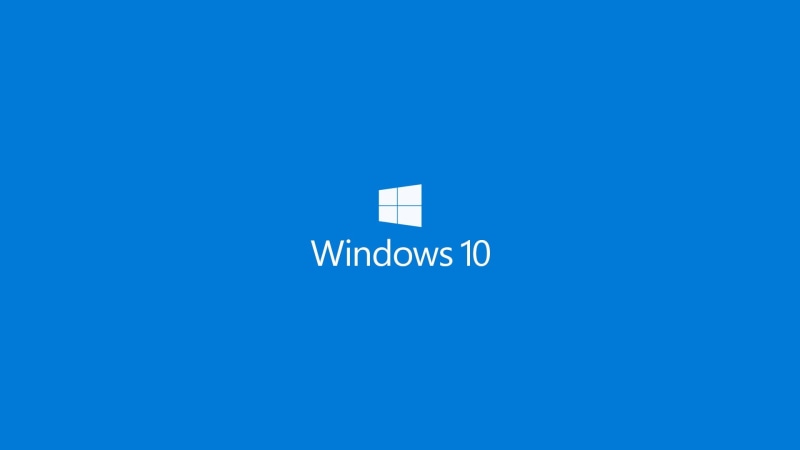 1080P, blue, logo, technology, window, minimalism, Windows 10
