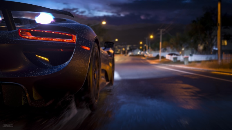 Night  time, Image, Air, Ferrari, night, luxury, 4k, Downsampled, FH3, Photo  Realistic, night time, road, Videogames, Subaru, Raindrops, time-lapsed, Rain