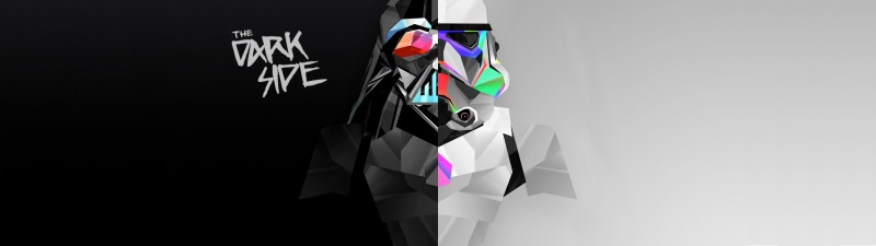 digital art, Multiple Display, Star Wars, darth vader, abstract, Dual Monitors, stormtrooper, Dark side, 4K