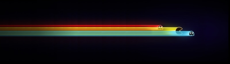 dark background, business, Pacman, light - Natural Phenomenon, creativity, blue, single object, electrical equipment, digital art, technology, lighting equipment