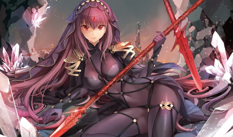 nature, creativity, event, Scathach ( Fate/Grand Order ), representation, no people, character, Fate/Grand Order, human representation, spirituality, pink