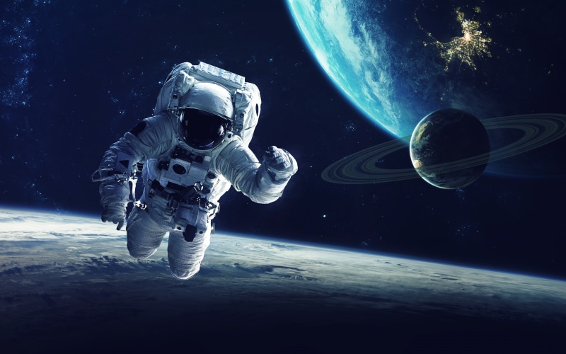 night, nature, space suit, full length, digital composite, planet earth, one person, star - space, space, discovery, orbiting, adventure, astronaut