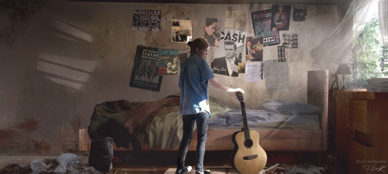 black, video games, The Last of Us Part 2, The Last of Us 2, casual clothing, s, one person, day, Ellie, paint, paintings, The Last of Us II, artist, Video Game Art