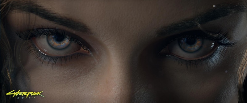 sensory perception, black, caucasian Ethnicity, girl, eyesight, eyeball, fashion, close-up, dark, Cyberpunk 2077, look, studio Shot, eyes, portrait, body part