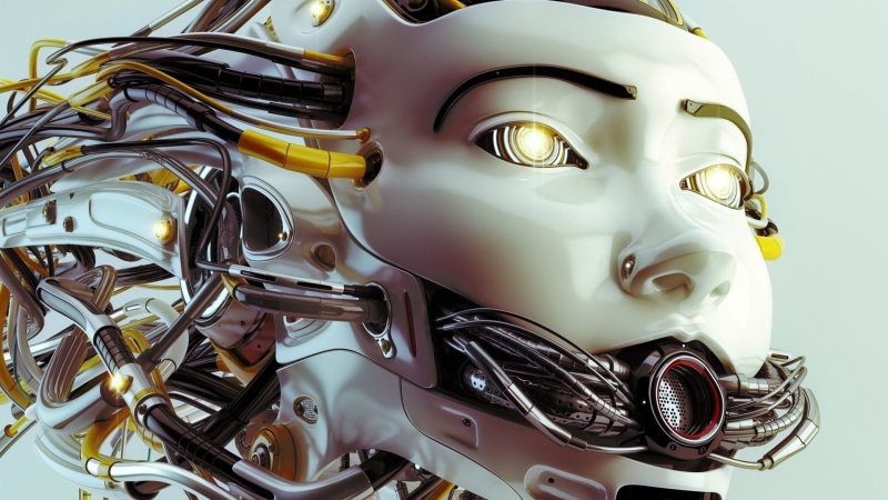 robot, still life, metal, science fiction, white, no people, artwork, digital art, animal representation, eating utensil, close-up, technology, table, art and craft