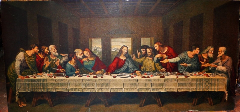 males, men, performance, painting, concepts And Ideas, togetherness, girls, sitting, Meal, religion, vinci, women, people, supper, Jesus, Christ, visual Art