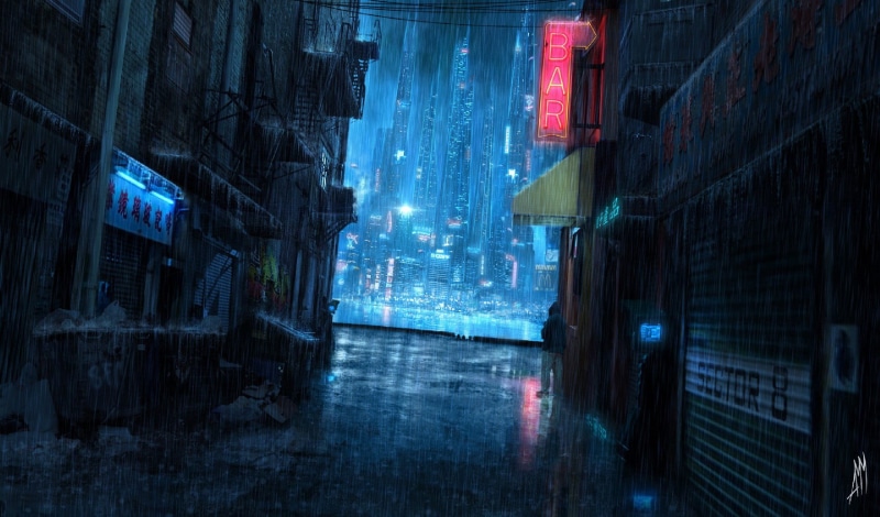 new York City, pathway, nature, reflection, futuristic city, street, no People, high, backgrounds, water, light - Natural Phenomenon, illustration, residential district