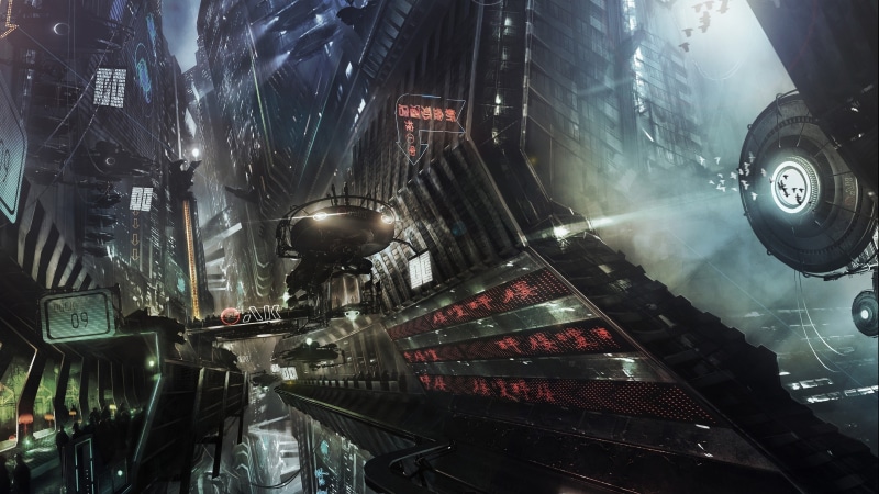 glass - material, business, illuminated, modern, famous Place, land Vehicle, urban Scene, city Life, digital art, transportation, travel destinations