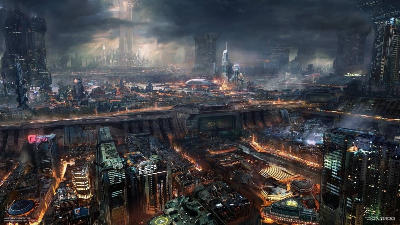 sci-fi, metropolis, cityscape, 1080P, science fiction, city, scifi, cyberpunk, downtown, night, skyline, futuristic