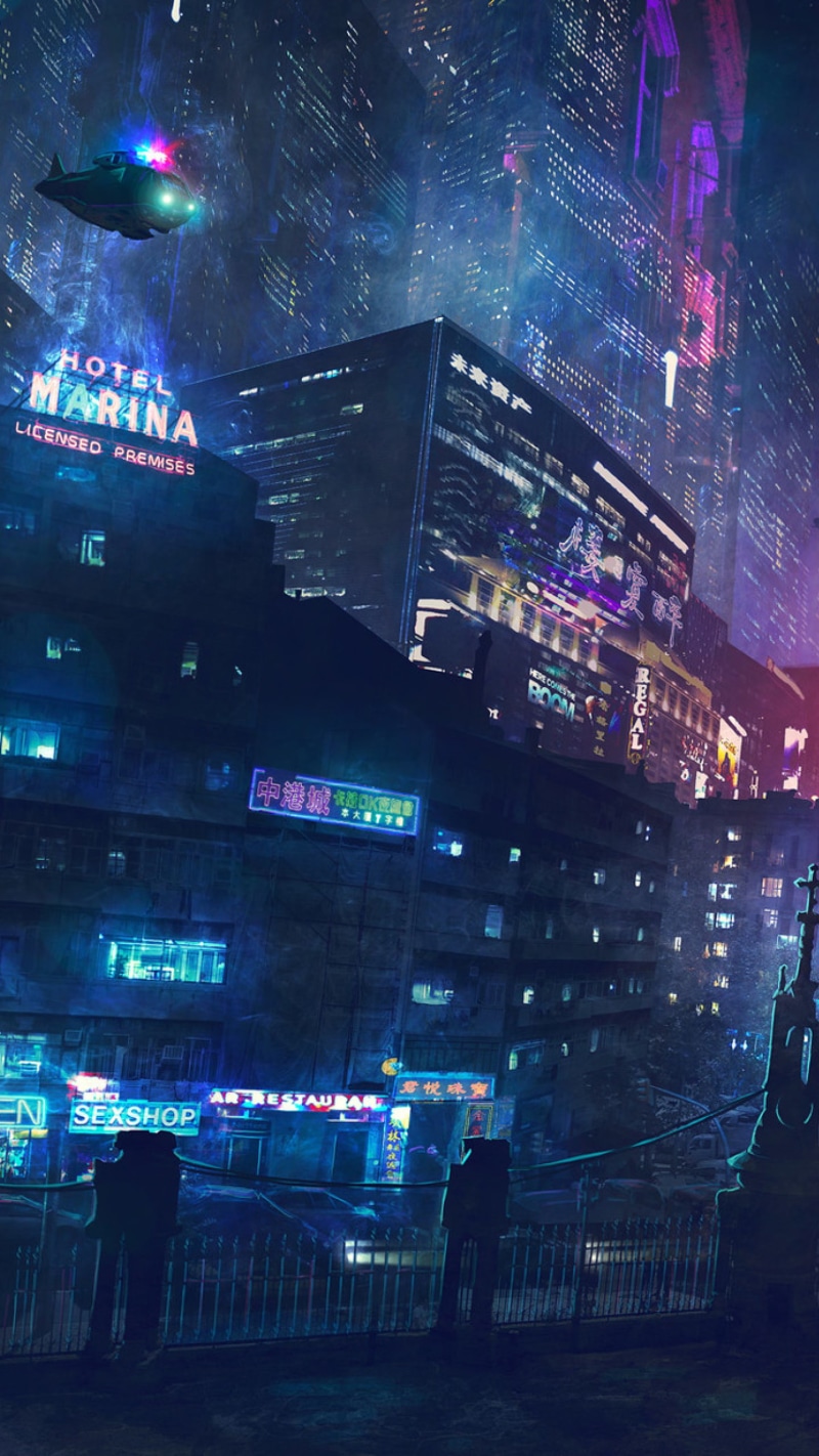 artwork, neo-tokyo, science fiction, dystopic, 2K, cyberpunk, futuristic, dark, street