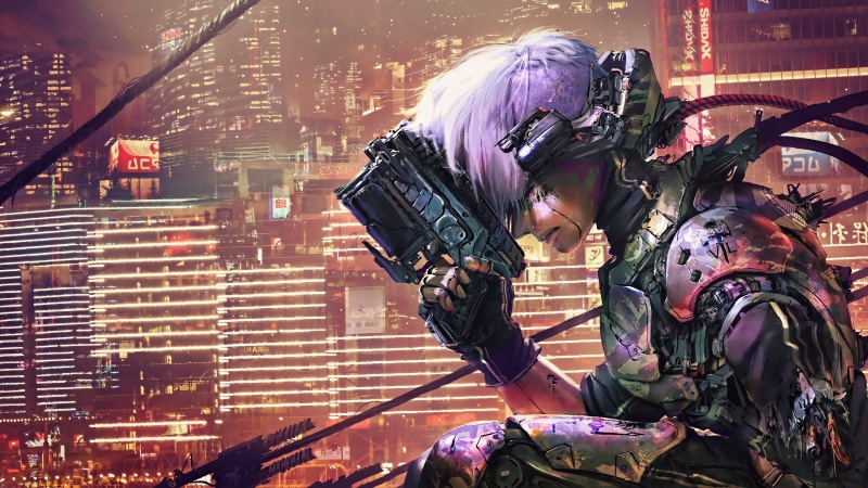 cyberpunk, concept art, fantasy girl, CGI, digital art, science fiction, 3D, futuristic, artwork, fantasy art, fan art, cyber, 4K, PC gaming