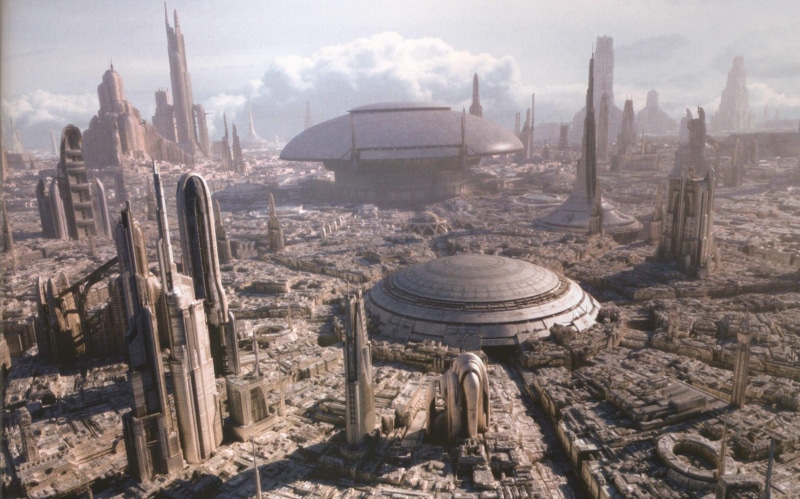 city, Star Wars, ancient civilization, tourism, history, day, cityscape, place of worship, ancient, travel, Coruscant, gray, built structure, building exterior