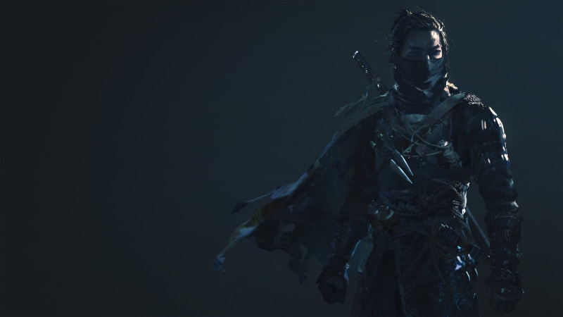 blades, samurai, armor, 4K, Ghost of Tsushima, Ronin, video game art, dark, video games, digital art, shadow