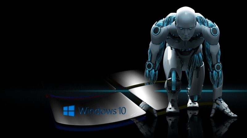 windows, art, androids, px, space, 1366x768 px, Microsoft Windows, x, galaxies, Robot, Windows 10, microsoft, hd, 720P