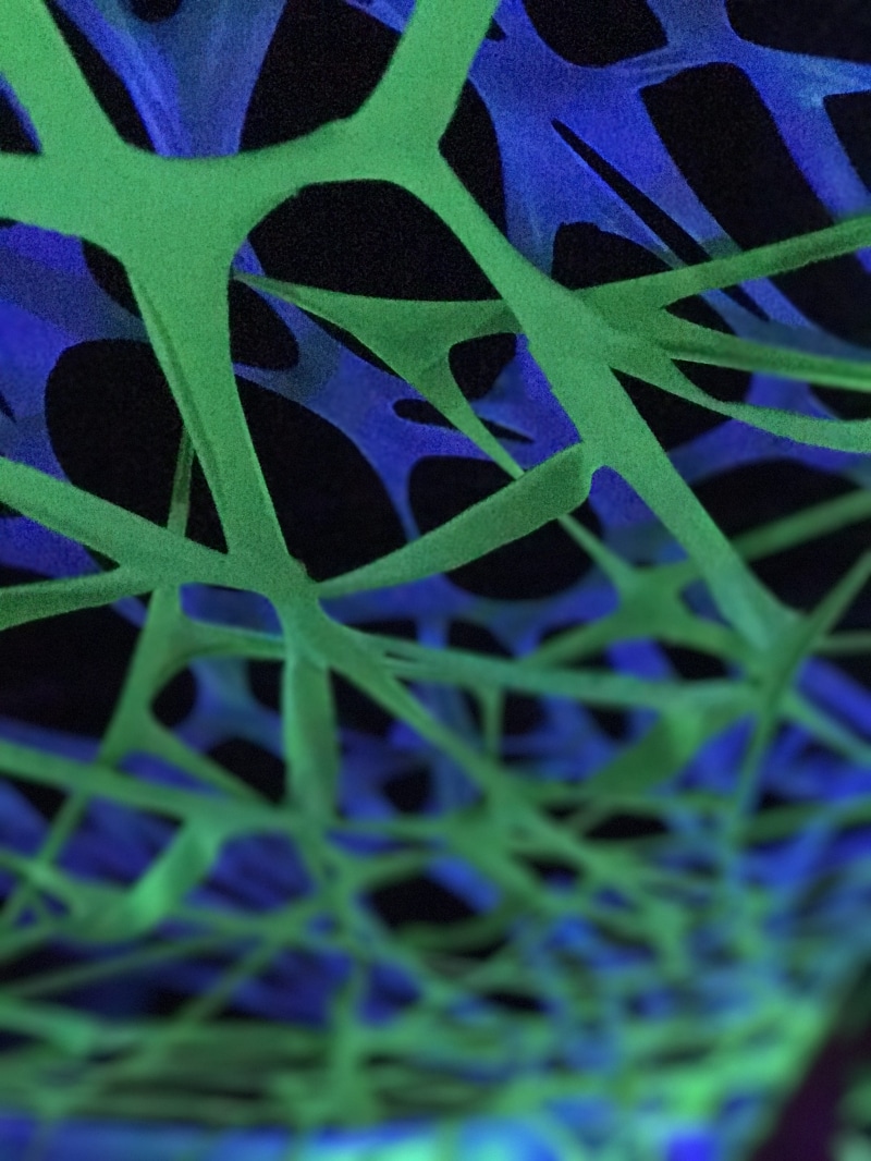 close-up, glowing, selective focus, uv, hippie, glow, ultraviolet, bright, multi colored, backgrounds, indoors, complexity, psytrance, 4K, choice, pattern