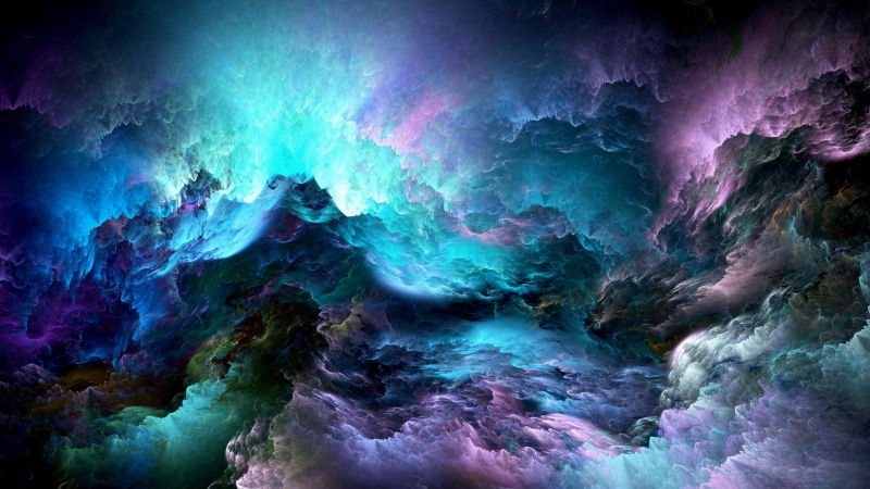 space art, outer space, nebula, space, bluish, 3d, digital art, landscape, graphics, 4K