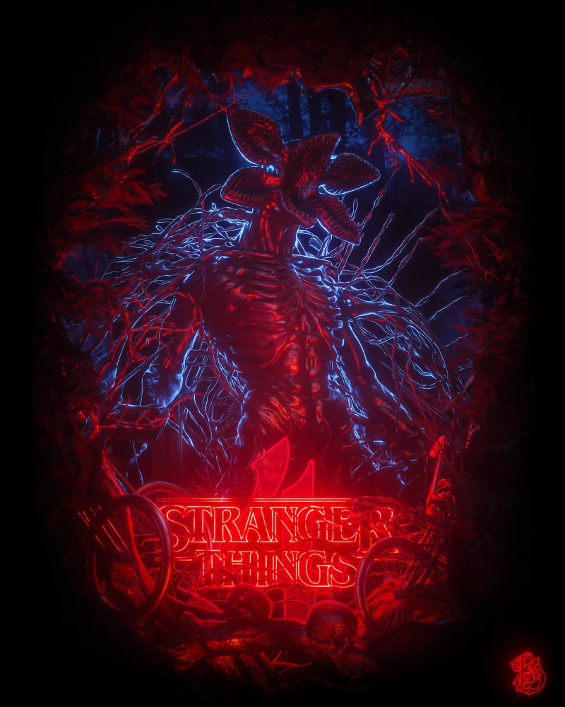 digital, artwork, 3D graphics, TV, Netflix TV Series, Stranger Things, billelis, tv series, digital art, 1080P, Netflix