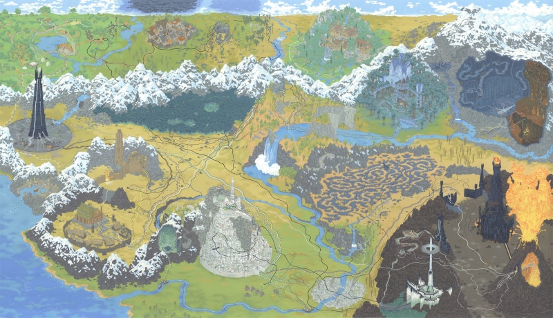 art and craft, landscape, abstract, outdoors, water, textured, blue, Map, no people, LOTR, travel, architecture, multicolored, Middle earth, painting, sea