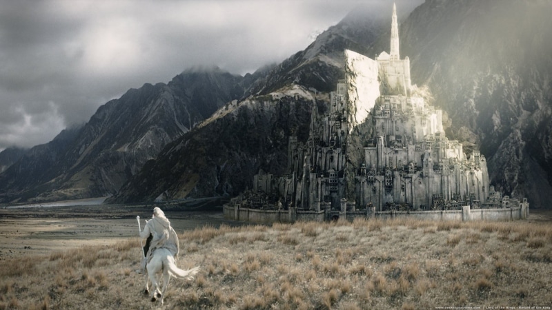 animal wildlife, beauty in nature, animal themes, movie, environment, The Lord of the Rings, Minas Tirith, rings, land, day, outdoors, still, Gandalf, nature