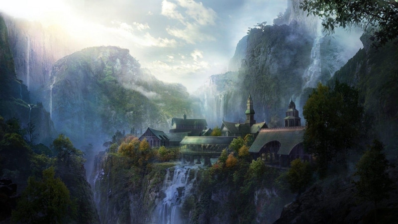 white, house, movies, 1920x1080, lord, rings, fellowship, 1080P, lotr, painting, lord of the ring, the fellowship of ring, gray