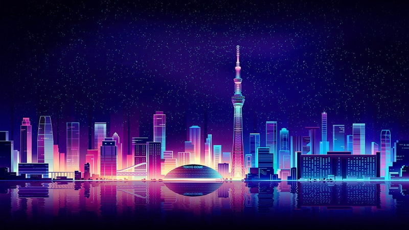 illustration, Tokyo, building, Romain Trystram, 2K, city
