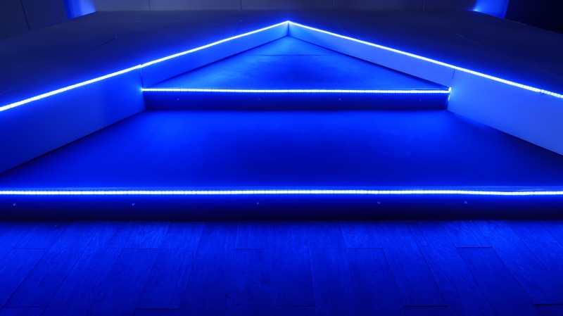 triangle shape, lights, illuminated, architecture, strip, backgrounds, modern, no people, indoors, shape, glowing, futuristic, led, design, light - natural phenomenon