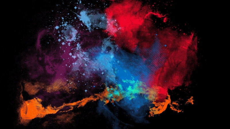 star - space, colorful, blue, astronomy, multicolored, exploding, red, mystery, abstract, creativity, halftone pattern, sky, nature, motion
