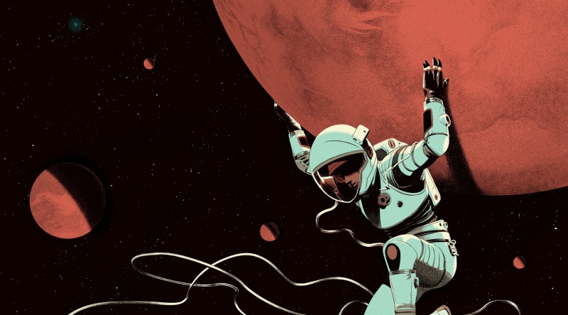 leisure activity, night, extreme sports, computer Graphic, men, science fiction, lifestyles, sport, planet, black Color, front view, astronomy, artwork