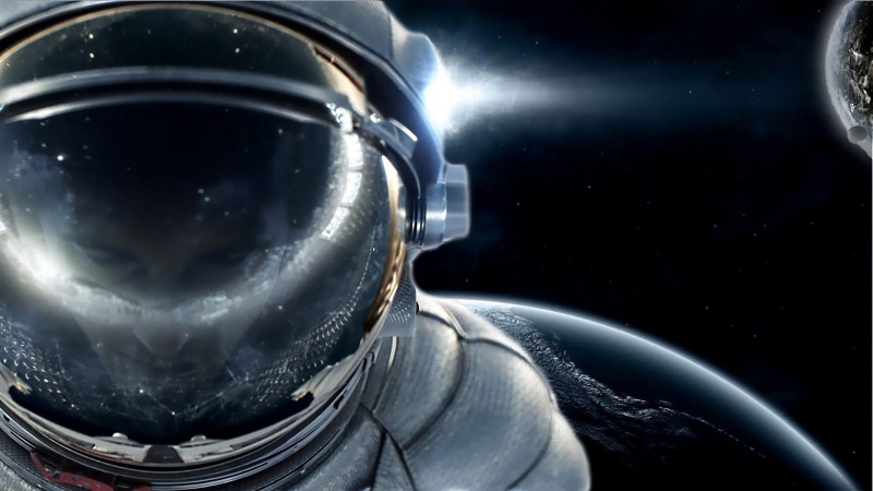  digital art, exploration, single object, helmet, work helmet, protection, metal, space art, close-up, planet, nature, outdoors, no people, shiny