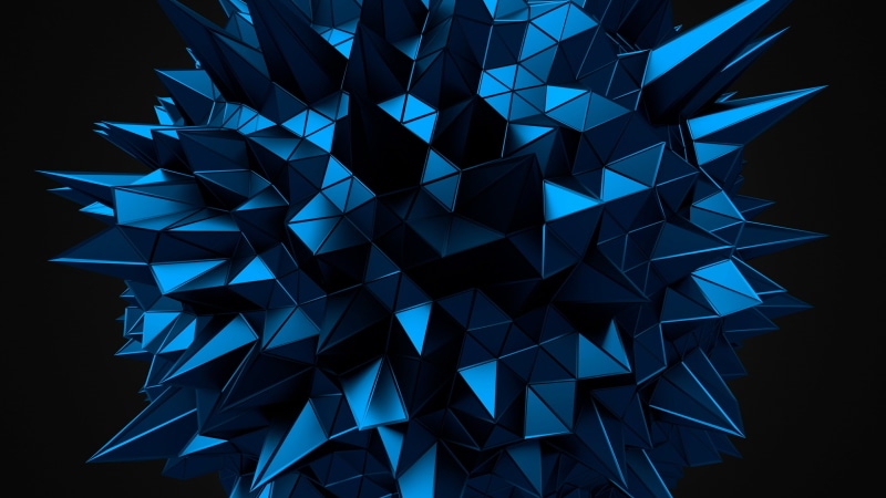 blue, shiny, backgrounds, creativity, 3d, crystal, low poly, studio shot, graphic design, dark, three dimensional, indoors, glowing, art and craft, shape