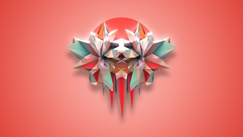 multi colored, single object, artwork, christmas, decoration, origami, design, no people, red background, indoors, shape, craft, art and craft, digital art