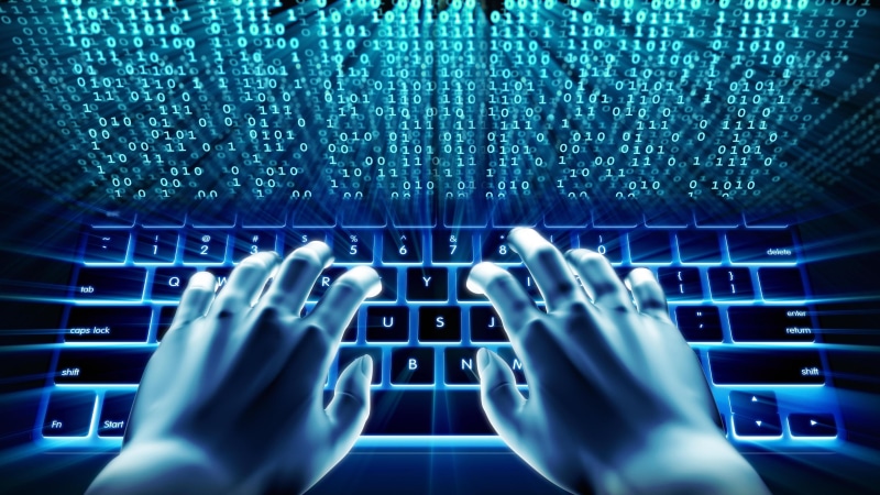 digital art, binary, special effects, information, code, computer, visual effects, keyboard, 4K, hand, hands, screen, energy, light, technology, software