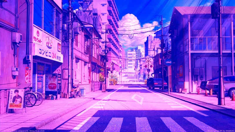 city, 1080P, city pop, anime, digital, Japan, vaporwave