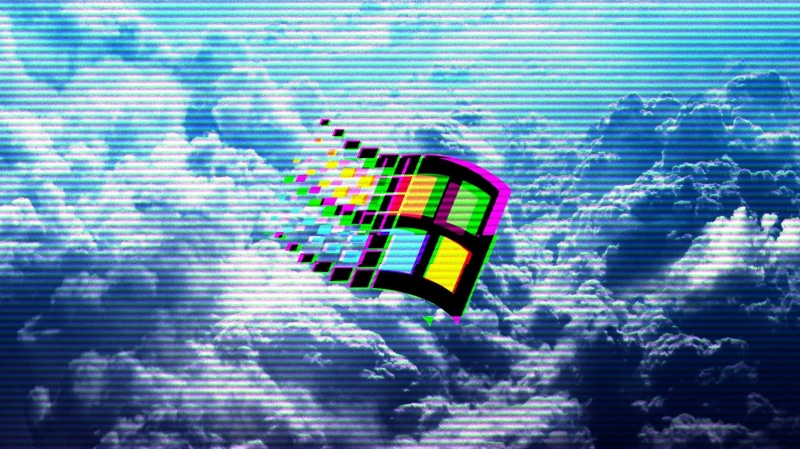 clouds, 1990s, vaporwave, Windows 95, Windows 98, 720P