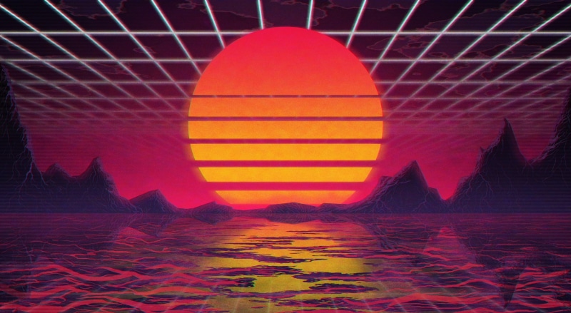 Sintav, Outrun, Retrowave, Futuresynth, VHS, 80s, Music, Retrouve, Synthwave, Background, Star, 80s, Synth, The sun, 4K, New Retro Wave, Neon