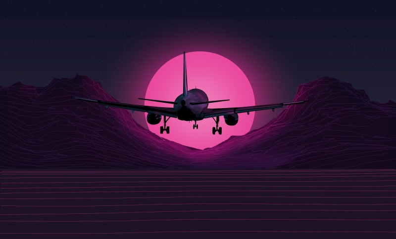 Sintav, Synth, Neon, Outrun, Synthwave, Retrouve, Background, The plane, 2K, 80s, Retrowave, New Retro Wave, The sun, Futuresynth, Music