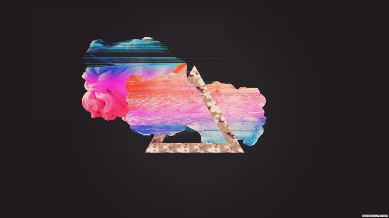 copy space, mixing, multicolored, pink color, abstract, black background, multi colored, 4K, studio shot, art and craft, glitch art, indoors, no people