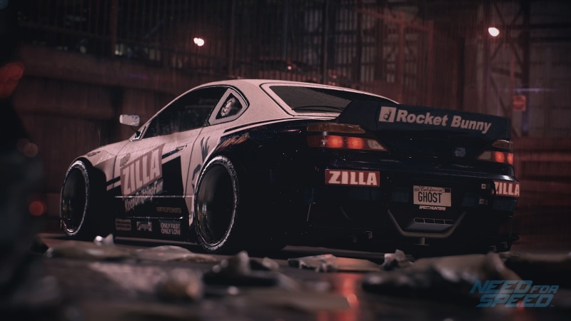 garage, stationary, motor vehicle, S15, vintage car, 1080P, street, retro styled, no people, bunny, white, indoors, mode of transportation, land vehicle