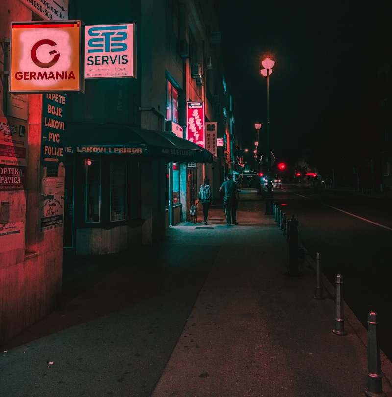 neon lights, cybervibes, retrofuture, vaporwave, city, communication, the way forward, architecture, vaporwaveaesthetics, information sign, croatia, illuminated