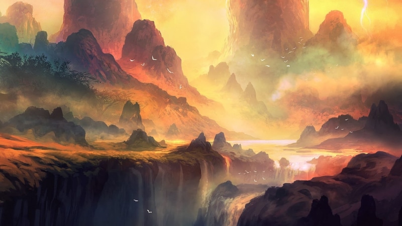 travel, land, sunlight, china - East Asia, sunset, no people, mountain Peak, morning, artwork, multi Colored, fantasy art, guilin, cloud - Sky, dawn, tranquility