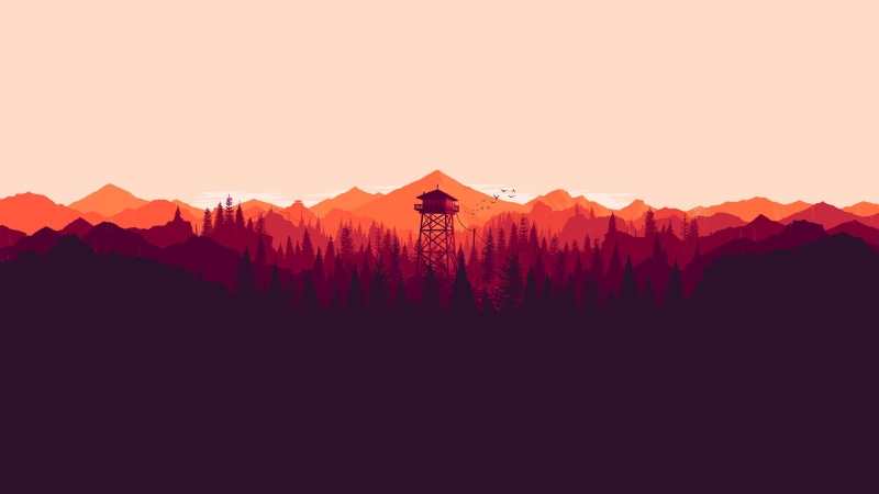 orange color, tranquil scene, mountain Peak, tower, digital, mountain, computer Graphic, copy space, brown, silhouette, morning, land, house