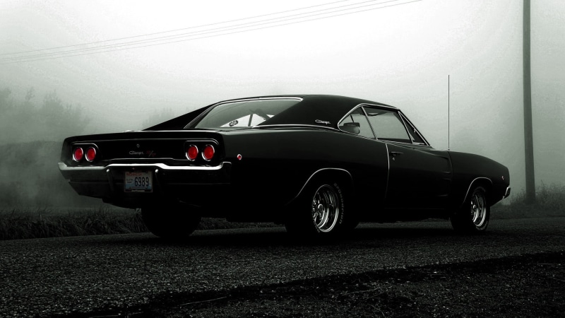 engine, mode of Transport, front View, speed, no People, modern, wheel, Dodge Charger, transportation, Dodge, chrome, muscle cars, black Color, parking