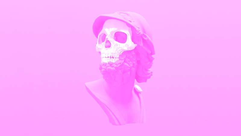 single object, pink, headbust, cut out, pink background, limb, white, purple background, studio shot, colored background, representation, close-up, human limb